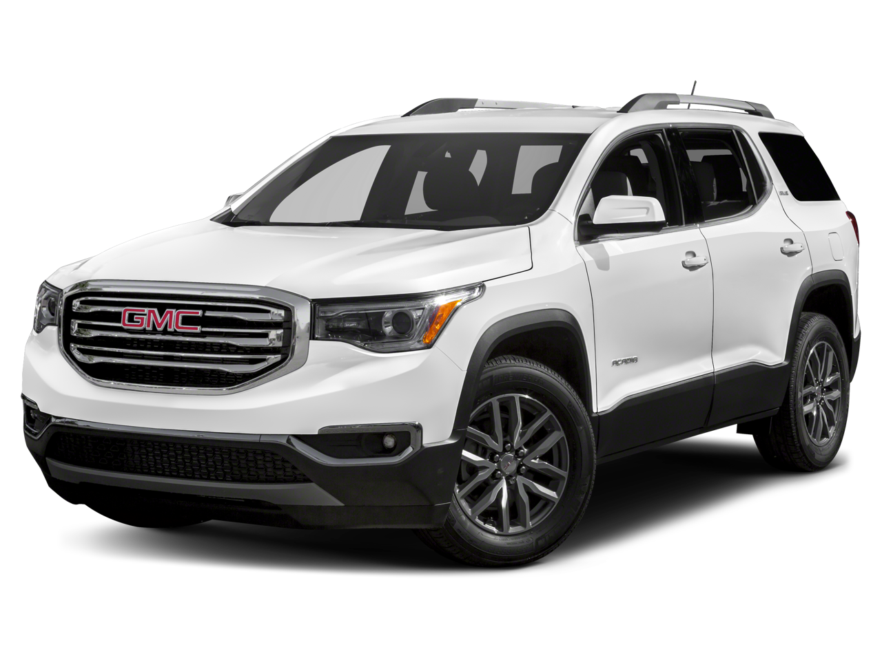 2019 GMC Acadia SLE in Pepperdust Metallic — front three-quarter view