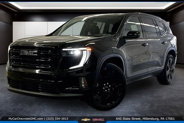 2026 GMC Acadia Elevation in Ebony Twilight Metallic — front three-quarter view