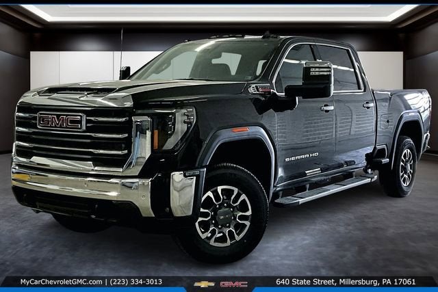 2026 GMC Sierra 2500 HD SLT in Onyx Black — front three-quarter view