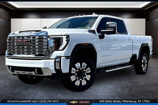 2026 GMC Sierra 2500 HD Denali in Summit White — front three-quarter view