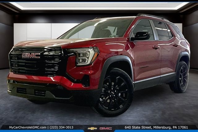 2026 GMC Terrain Elevation in Volcanic Red Tintcoat — front three-quarter view