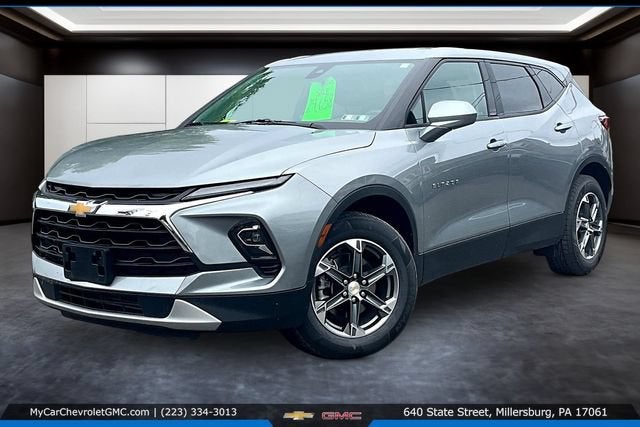 2025 Chevrolet Blazer 2LT in Sterling Gray Metallic — front three-quarter view