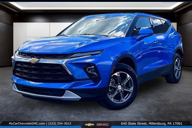2025 Chevrolet Blazer 2LT in Riptide Blue Metallic — front three-quarter view